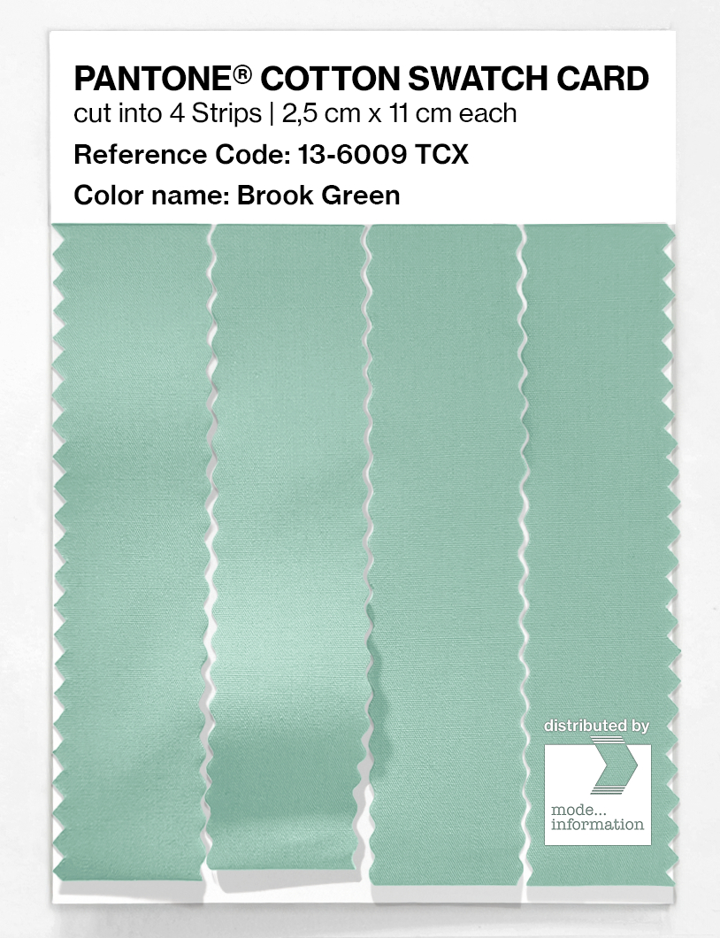 Product image 3 of the product “PANTONE® COTTON SWATCH CARD 13-6009 TCX Brook Green ”