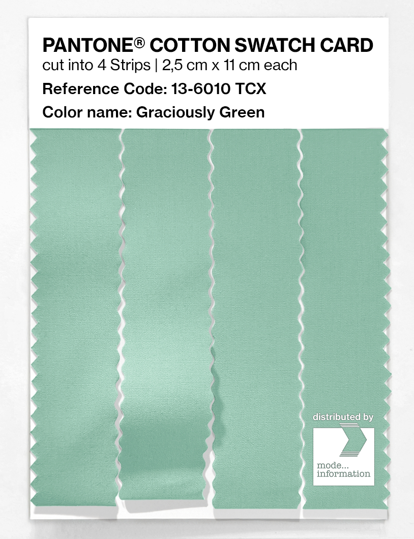 Product image 3 of the product “PANTONE® COTTON SWATCH CARD 13-6010 TCX Graciously Green ”