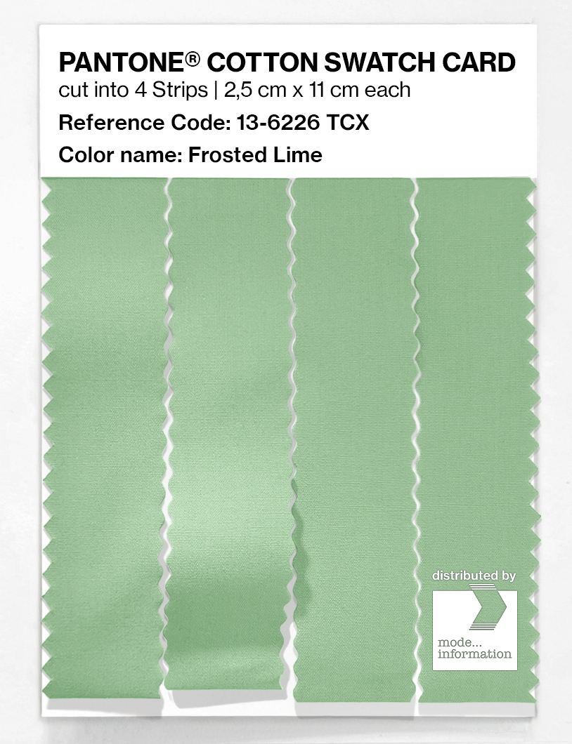 Product image 3 of the product “PANTONE® COTTON SWATCH CARD 13-6226 TCX Frosted Lime ”