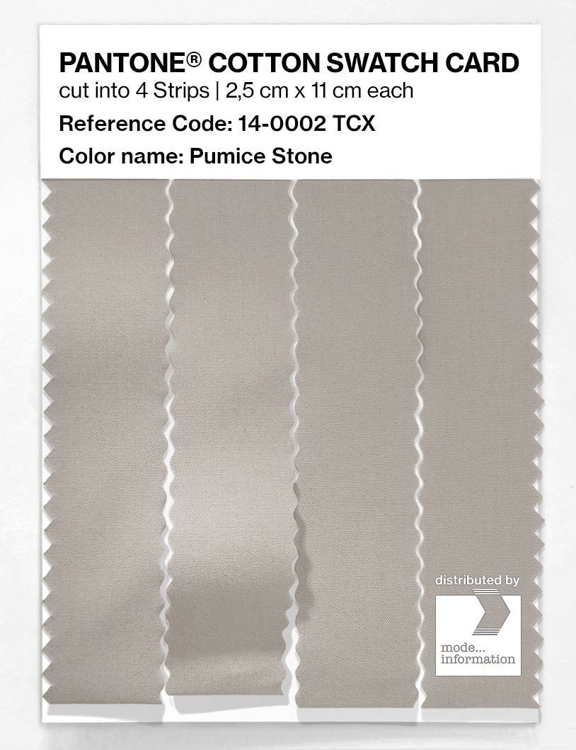 Product image 3 of the product “PANTONE® COTTON SWATCH CARD 14-0002 TCX Pumice Stone ”