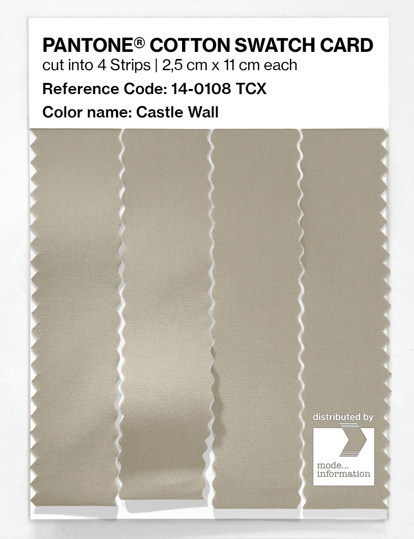 Product image 3 of the product “PANTONE® COTTON SWATCH CARD 14-0108 TCX Castle Wall ”