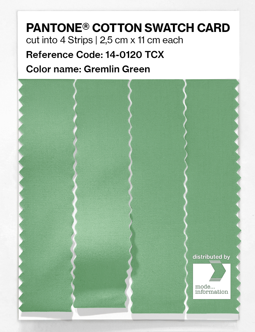 Product image 3 of the product “PANTONE® COTTON SWATCH CARD 14-0120 TCX Gremlin Green ”