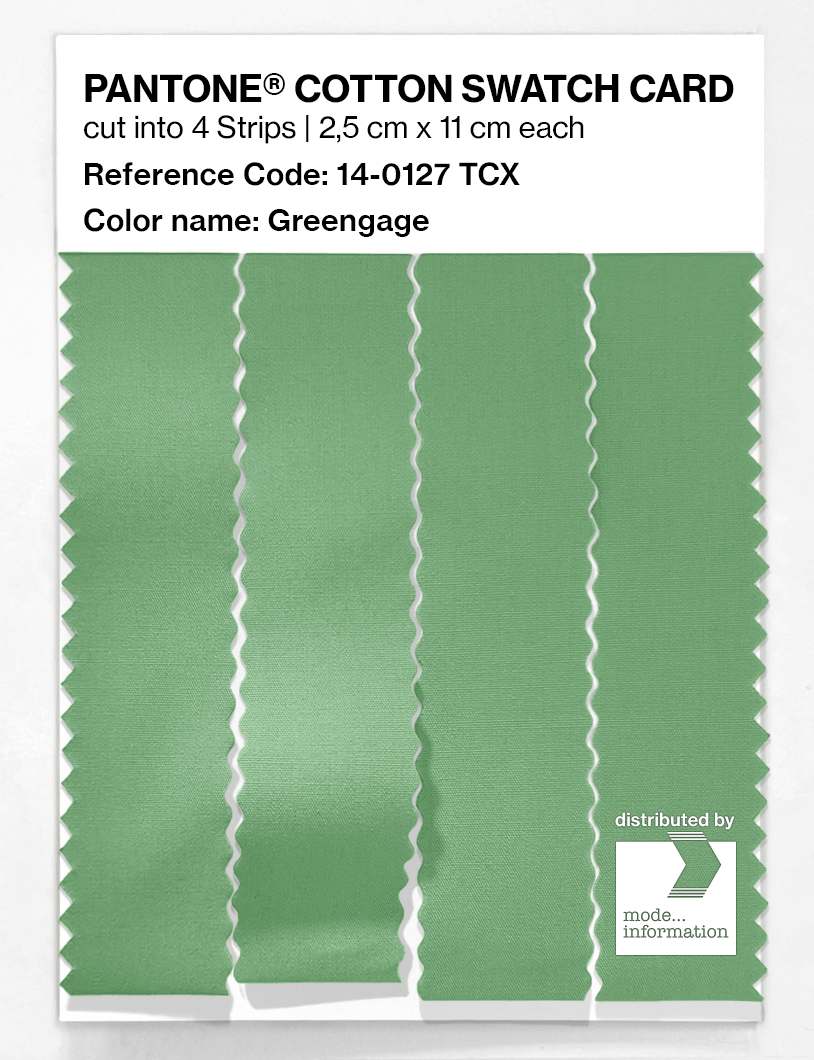Product image 3 of the product “PANTONE® COTTON SWATCH CARD 14-0127 TCX Greengage ”