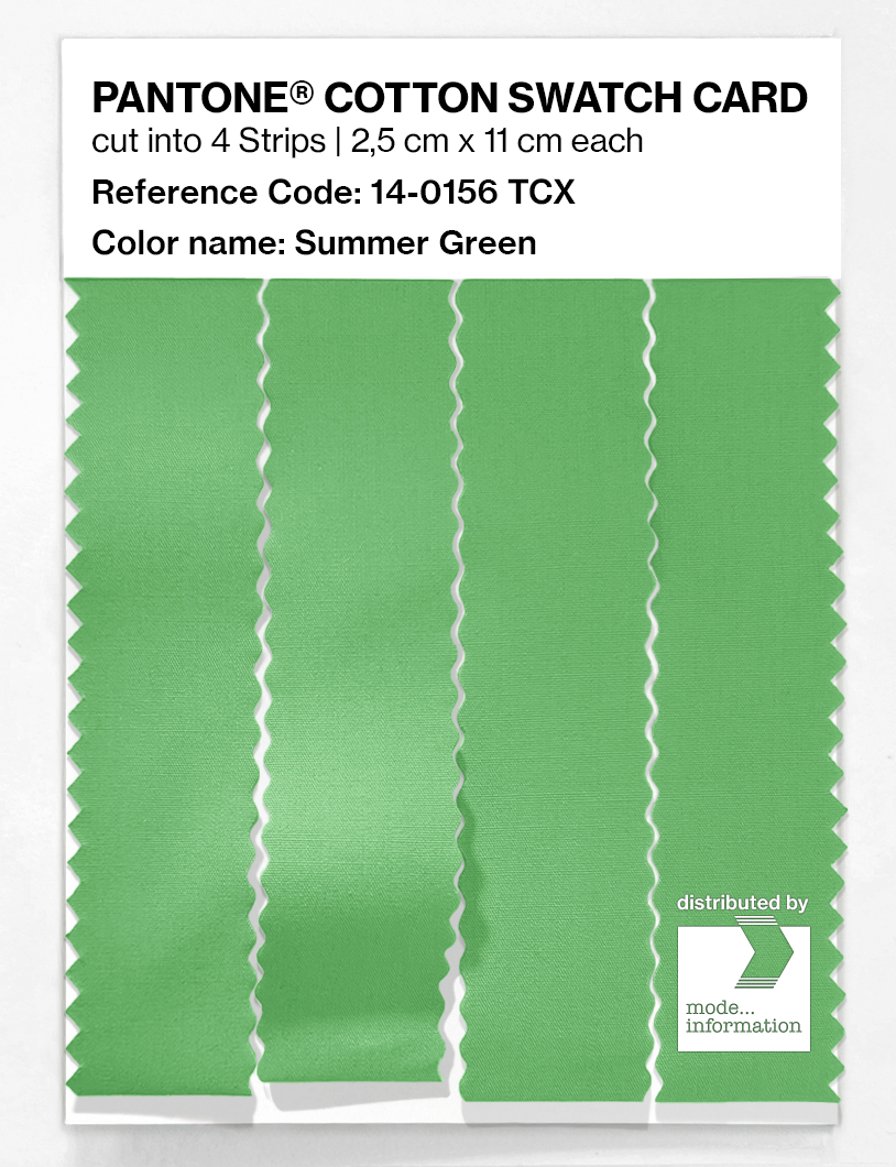Product image 3 of the product “PANTONE® COTTON SWATCH CARD 14-0156 TCX Summer Green ”