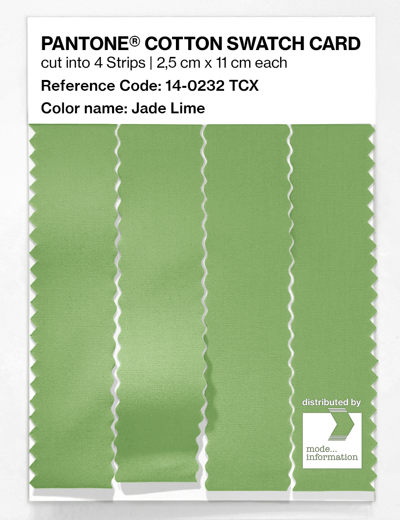 Product image 3 of the product “PANTONE® COTTON SWATCH CARD 14-0232 TCX Jade Lime ”