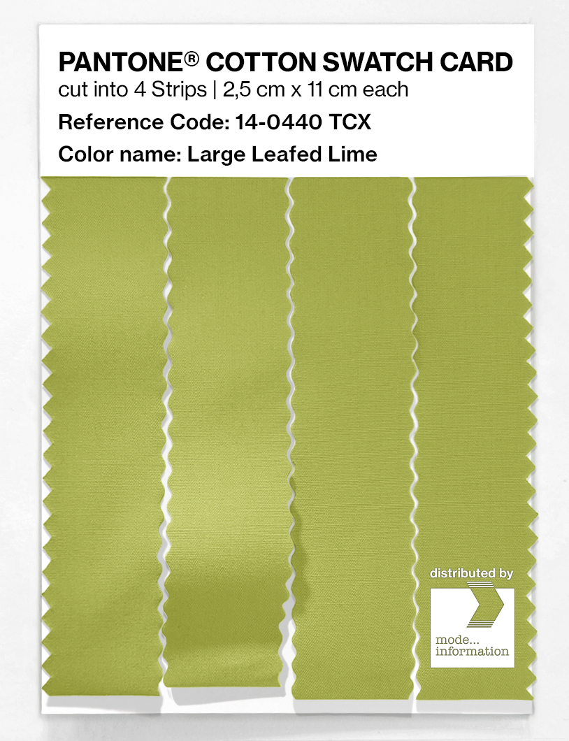 Product image 3 of the product “PANTONE® COTTON SWATCH CARD 14-0440 TCX Large Leafed Lime ”