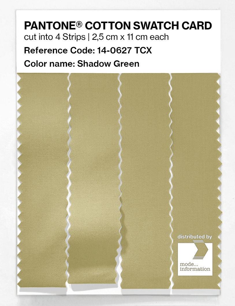 Product image 3 of the product “PANTONE® COTTON SWATCH CARD 14-0627 TCX Shadow Green ”