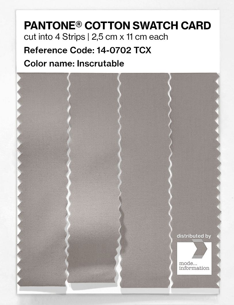 Product image 3 of the product “PANTONE® COTTON SWATCH CARD 14-0702 TCX Inscrutable ”