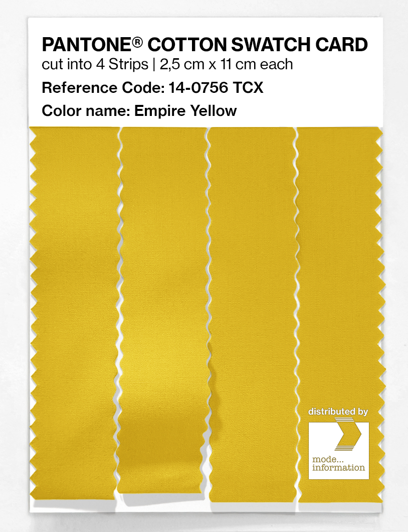 Product image 3 of the product “PANTONE® COTTON SWATCH CARD 14-0756 TCX Empire Yellow ”