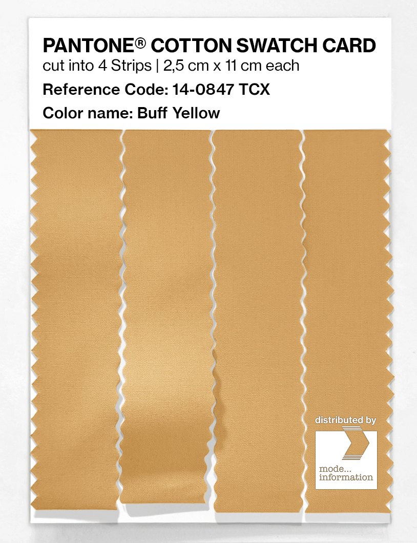 Product image 3 of the product “PANTONE® COTTON SWATCH CARD 14-0847 TCX Buff Yellow ”