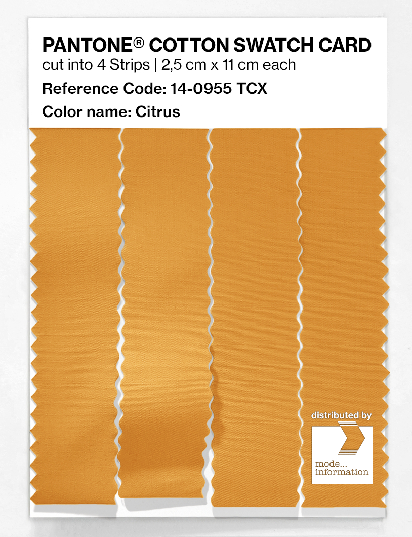 Product image 3 of the product “PANTONE® COTTON SWATCH CARD 14-0955 TCX Citrus ”