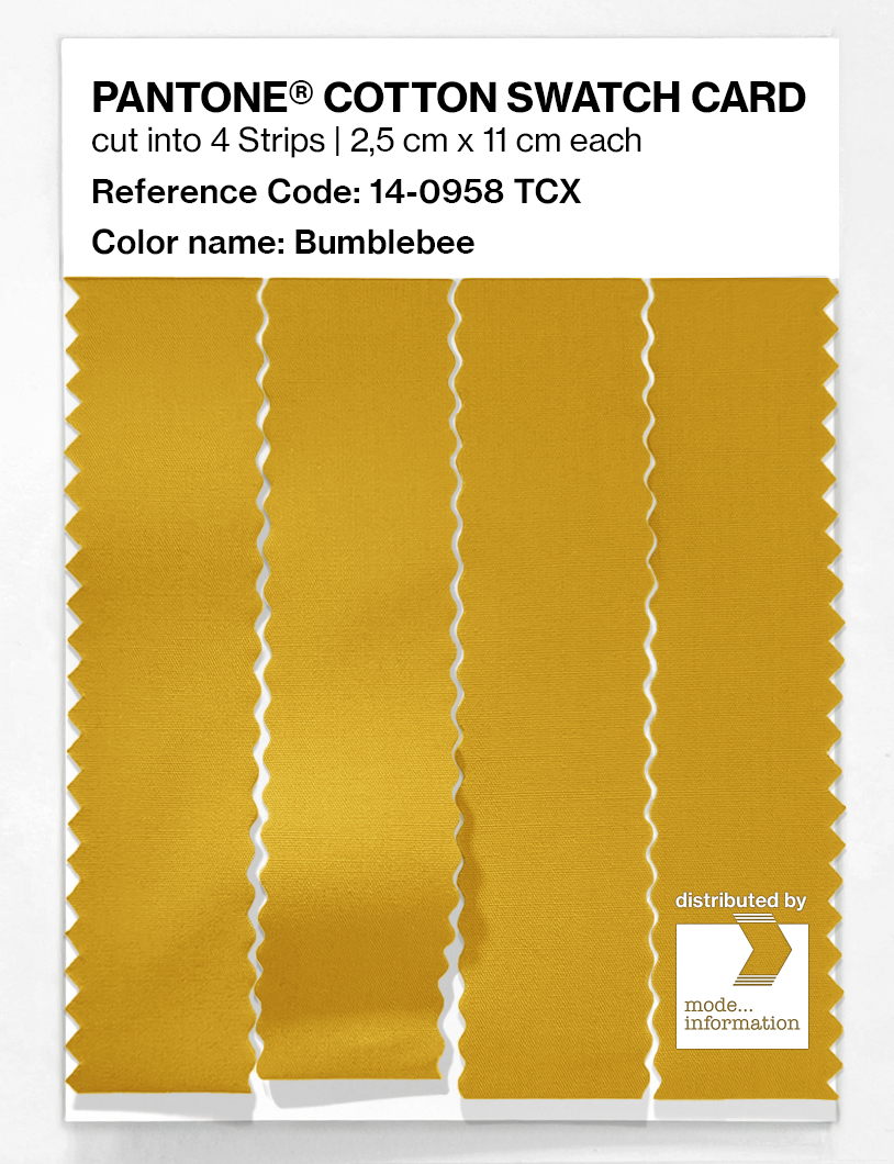Product image 3 of the product “PANTONE® COTTON SWATCH CARD 14-0958 TCX Bumblebee ”