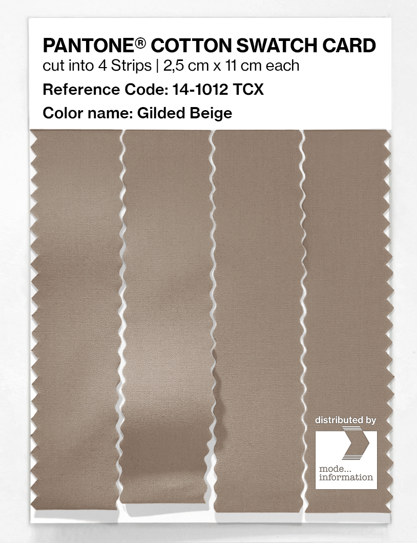 Product image 3 of the product “PANTONE® COTTON SWATCH CARD 14-1012 TCX Gilded Beige ”