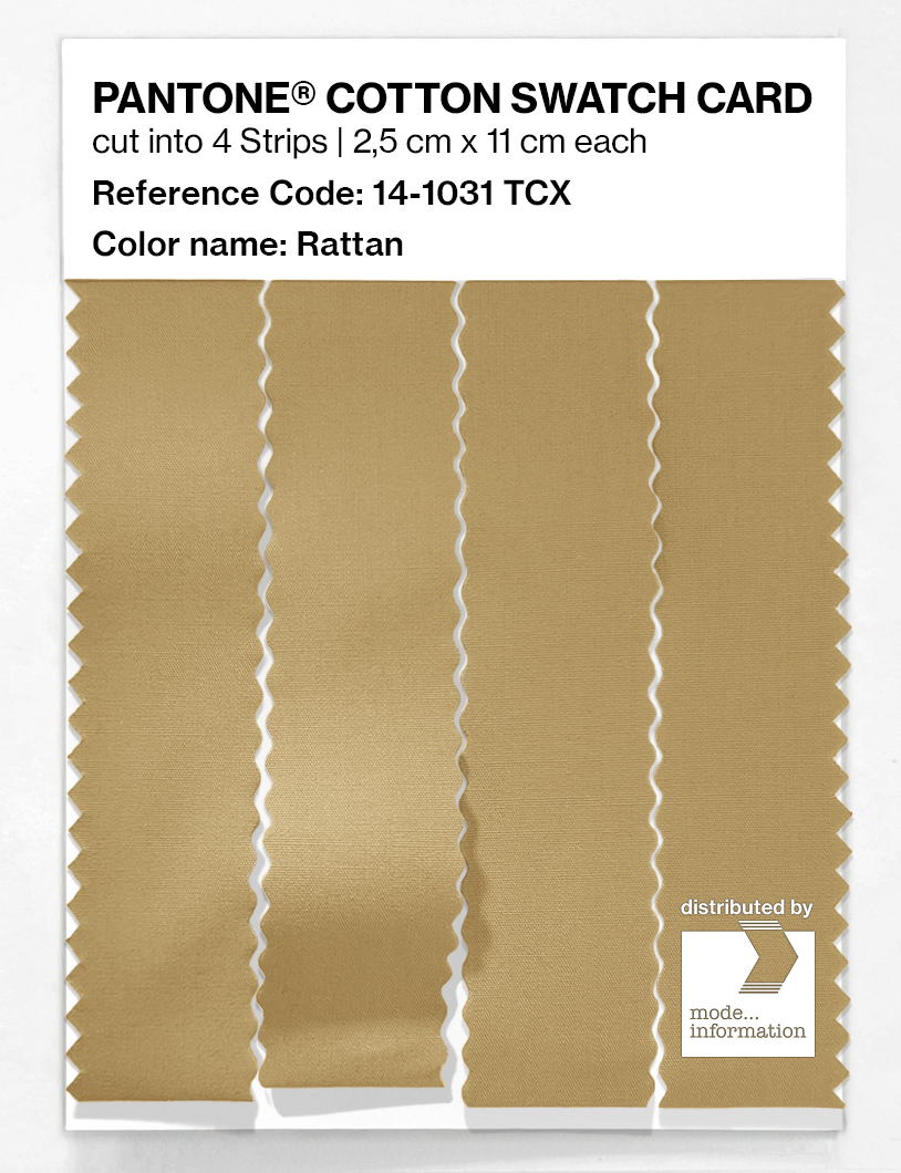 Product image 3 of the product “PANTONE® COTTON SWATCH CARD 14-1031 TCX Rattan ”