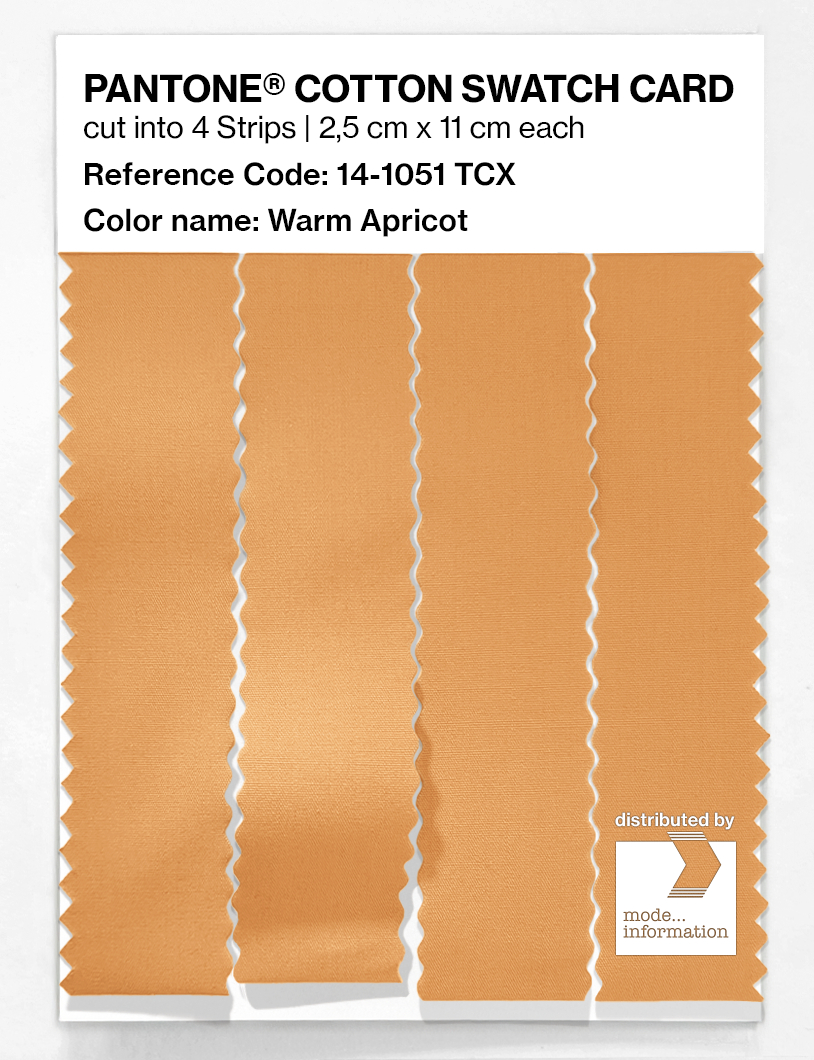 Product image 3 of the product “PANTONE® COTTON SWATCH CARD 14-1051 TCX Warm Apricot ”