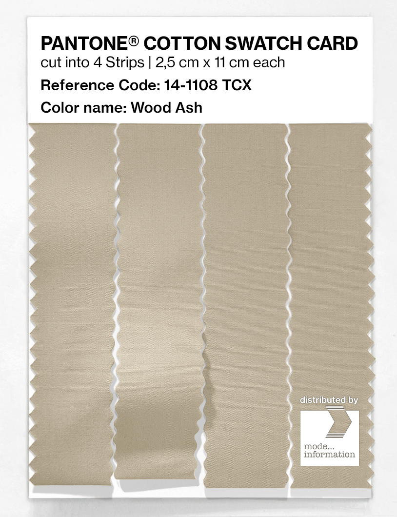 Product image 3 of the product “PANTONE® COTTON SWATCH CARD 14-1108 TCX Wood Ash ”