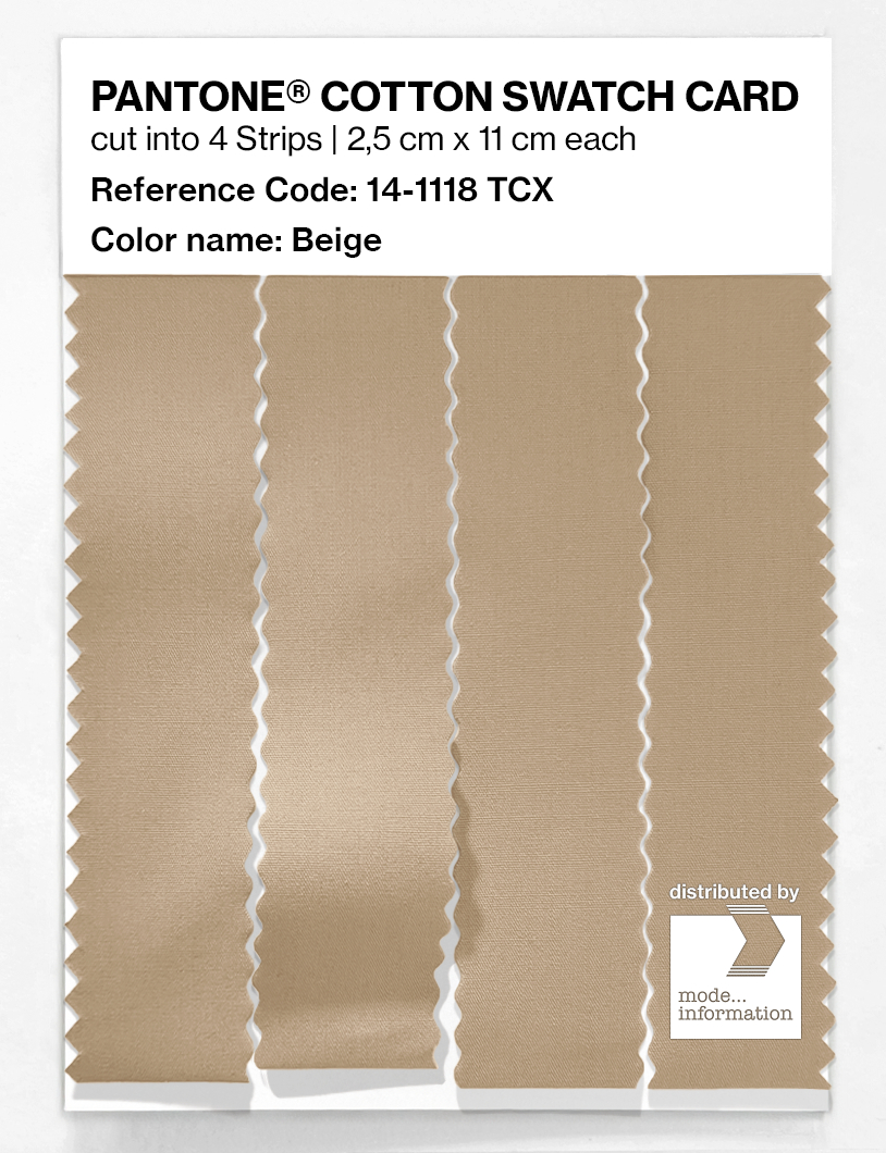 Product image 3 of the product “PANTONE® COTTON SWATCH CARD 14-1118 TCX Beige ”