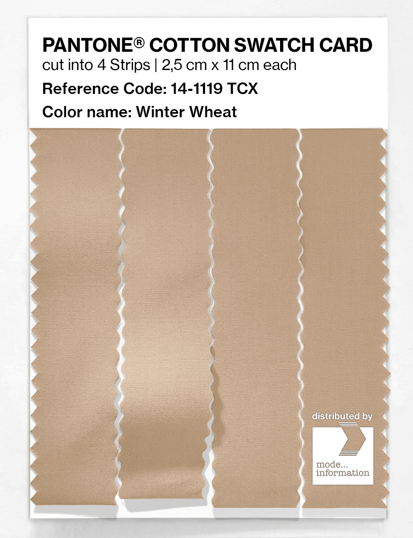 Product image 3 of the product “PANTONE® COTTON SWATCH CARD 14-1119 TCX Winter Wheat ”