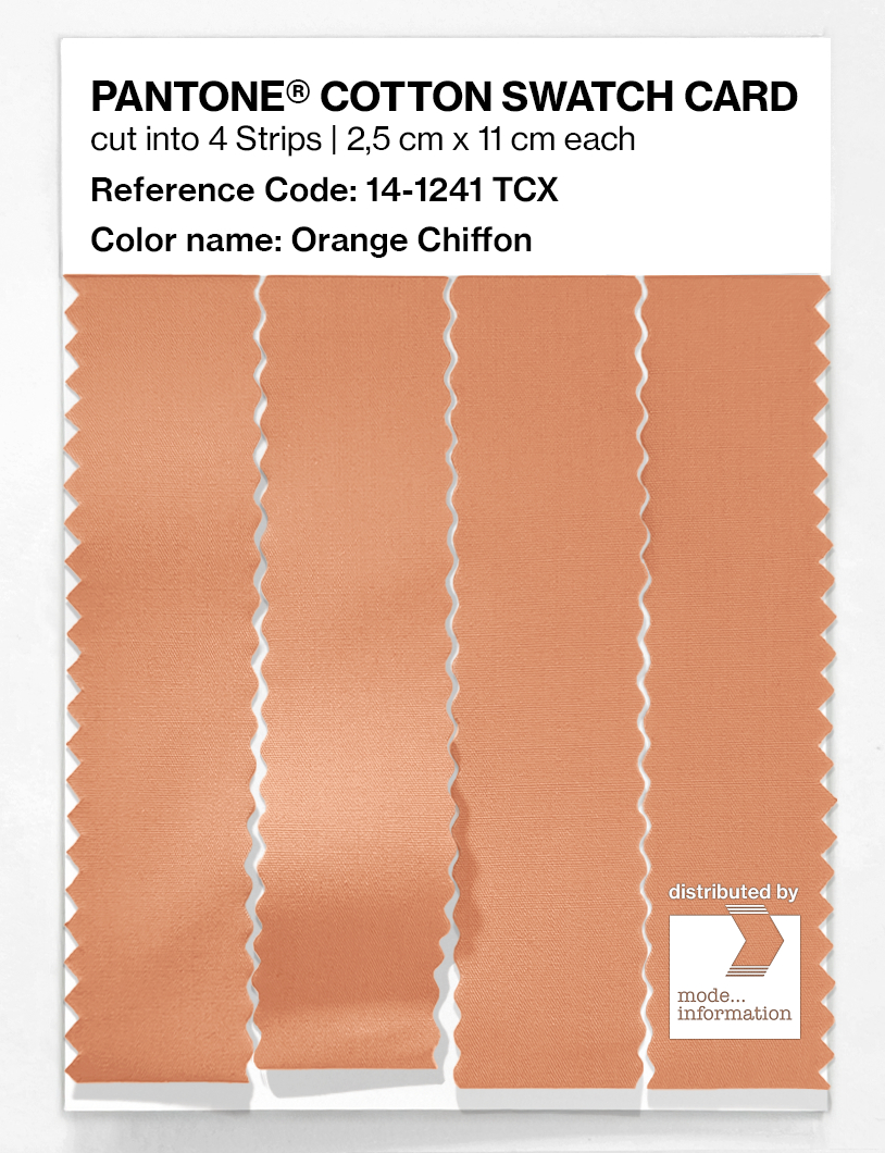 Product image 3 of the product “PANTONE® COTTON SWATCH CARD 14-1241 TCX Orange Chiffon ”