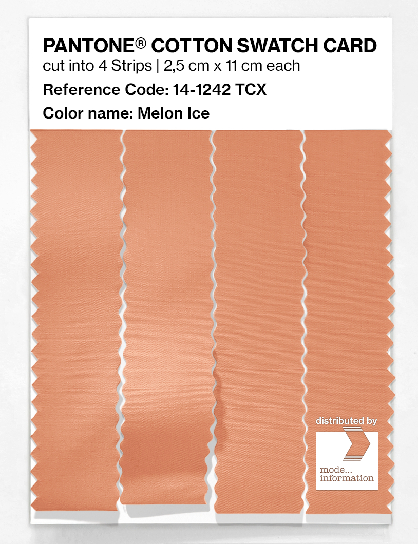 Product image 3 of the product “PANTONE® COTTON SWATCH CARD 14-1242 TCX Melon Ice ”