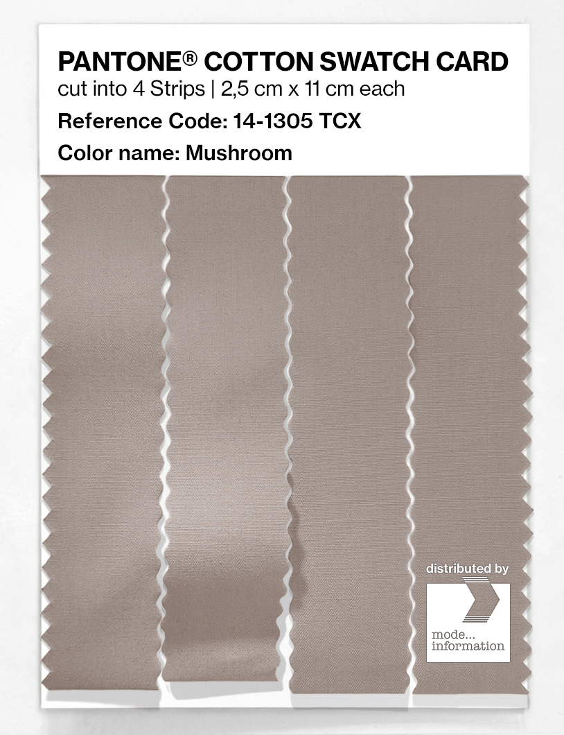 Product image 3 of the product “PANTONE® COTTON SWATCH CARD 14-1305 TCX Mushroom ”