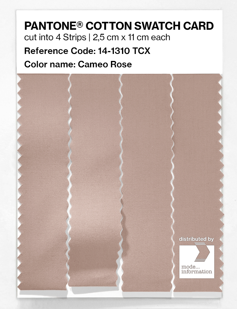 Product image 3 of the product “PANTONE® COTTON SWATCH CARD 14-1310 TCX Cameo Rose ”