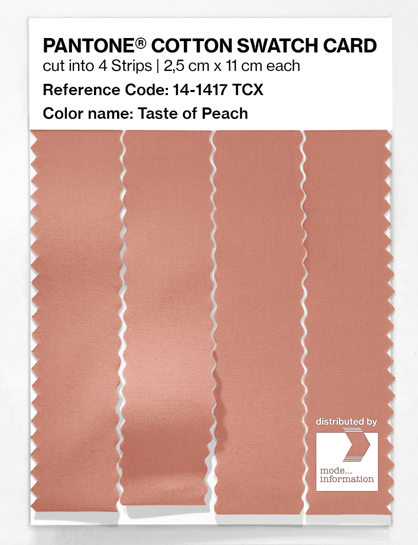 Product image 3 of the product “PANTONE® COTTON SWATCH CARD 14-1417 TCX Taste of Peach ”