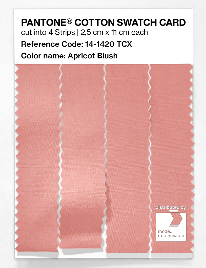 Product image 3 of the product “PANTONE® COTTON SWATCH CARD 14-1420 TCX Apricot Blush ”