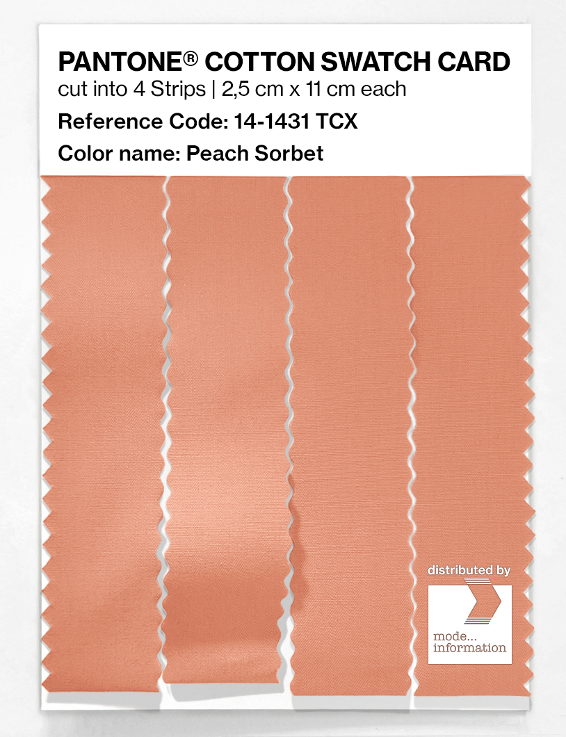Product image 3 of the product “PANTONE® COTTON SWATCH CARD 14-1431 TCX Peach Sorbet ”