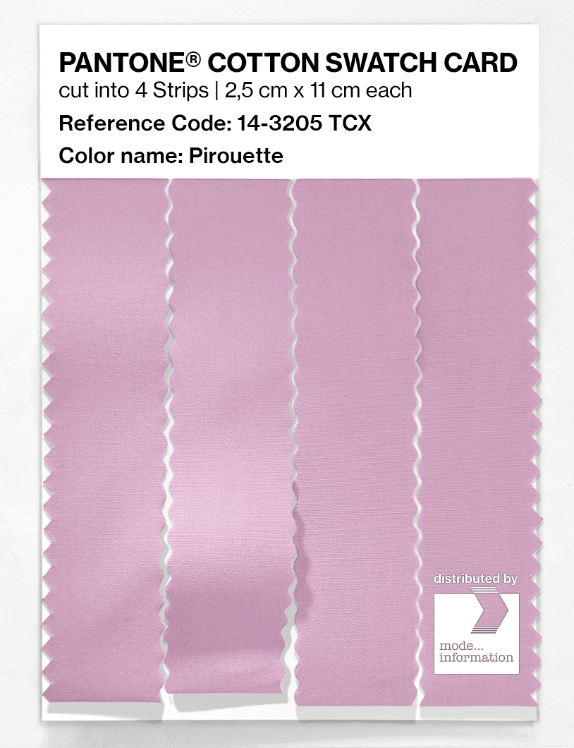 Product image 3 of the product “PANTONE® COTTON SWATCH CARD 14-3205 TCX Pirouette ”