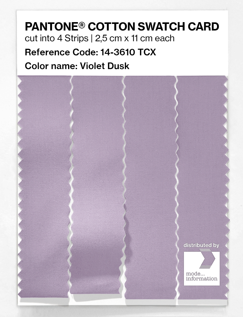 Product image 3 of the product “PANTONE® COTTON SWATCH CARD 14-3610 TCX Violet Dusk ”