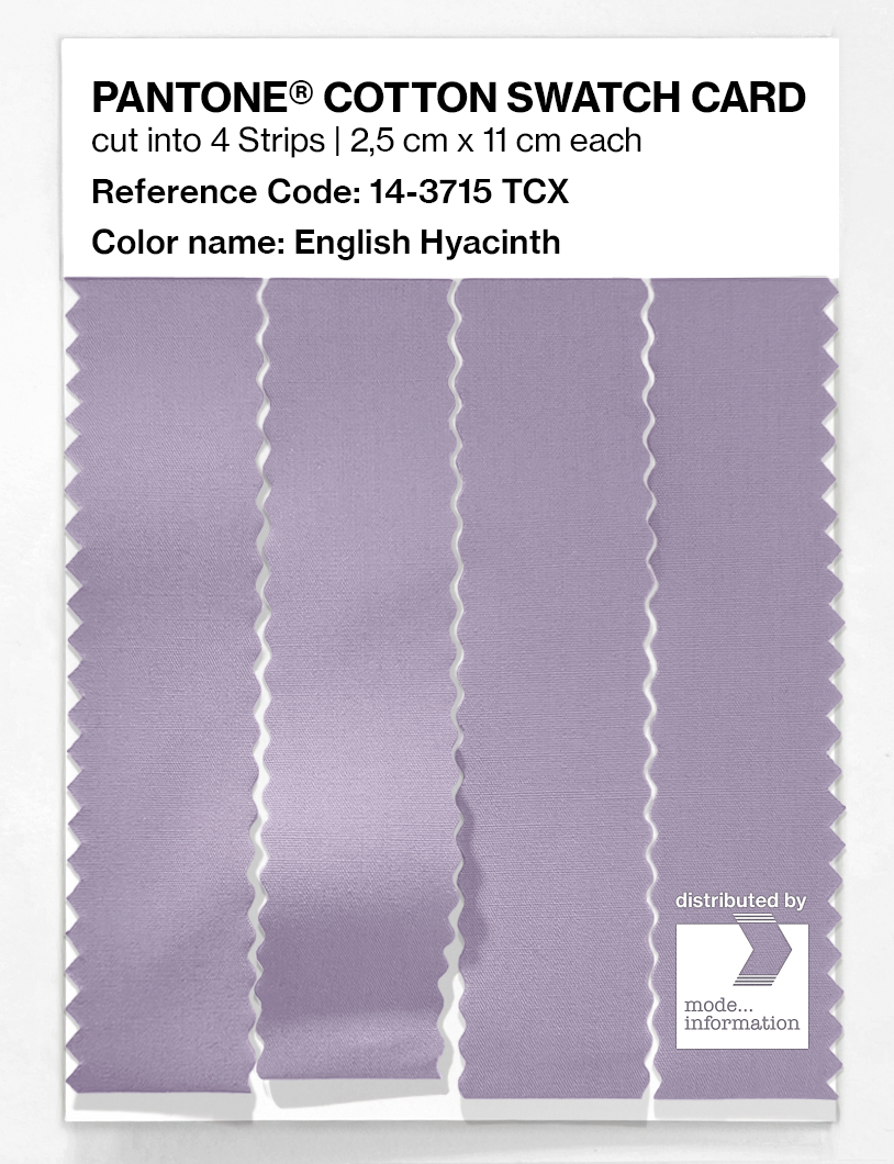 Product image 3 of the product “PANTONE® COTTON SWATCH CARD 14-3715 TCX English Hyacinth ”