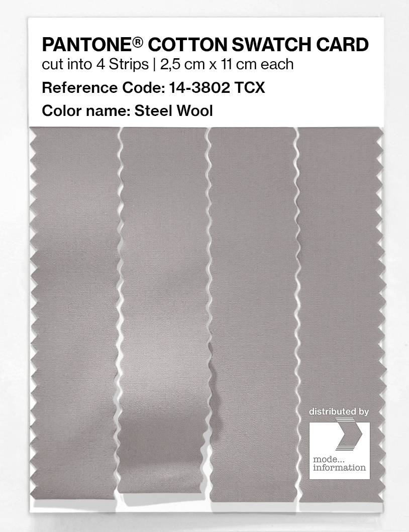 Product image 3 of the product “PANTONE® COTTON SWATCH CARD 14-3802 TCX Steel Wool ”