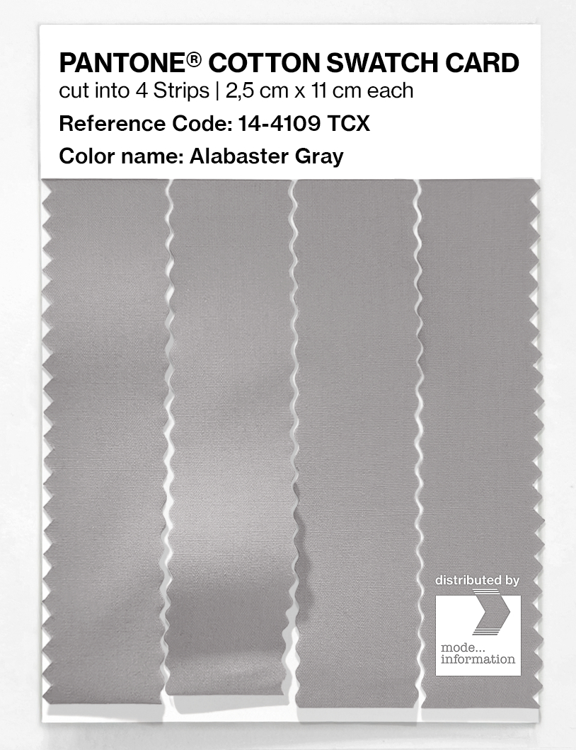 Artikelbild 3 des Artikels “PANTONE® COTTON SWATCH CARD 14-4109 TCX Alabaster Gray “