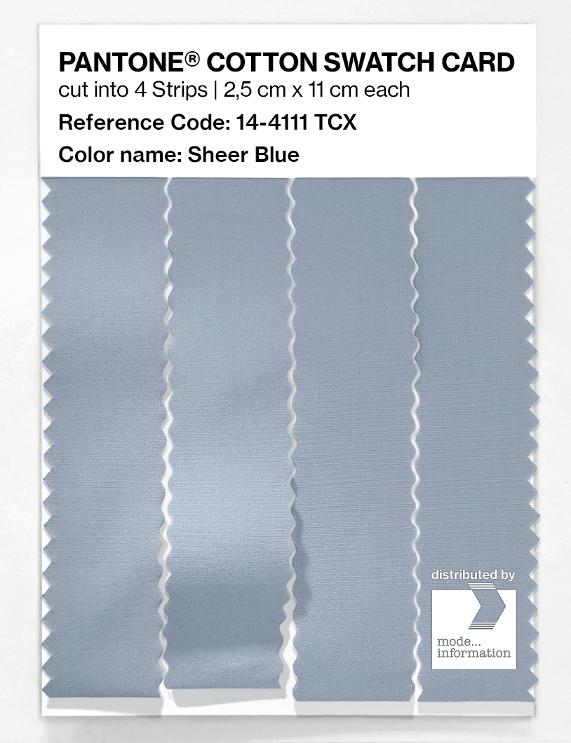 Product image 3 of the product “PANTONE® COTTON SWATCH CARD 14-4111 TCX Sheer Blue ”