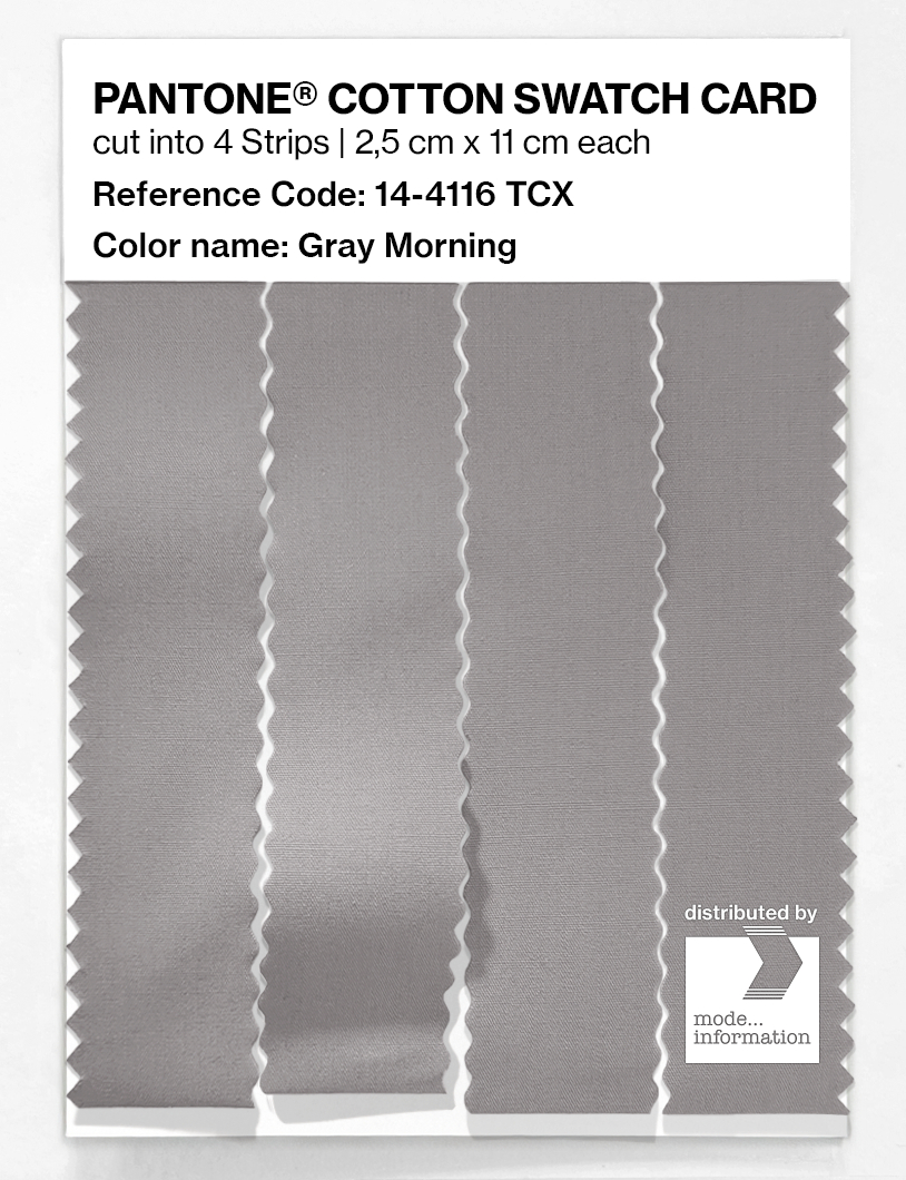 Product image 3 of the product “PANTONE® COTTON SWATCH CARD 14-4116 TCX Gray Morning ”