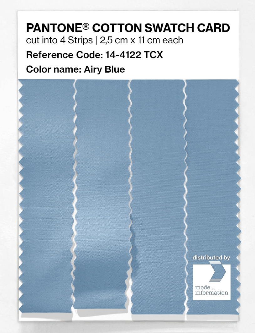 Product image 3 of the product “PANTONE® COTTON SWATCH CARD 14-4122 TCX Airy Blue ”
