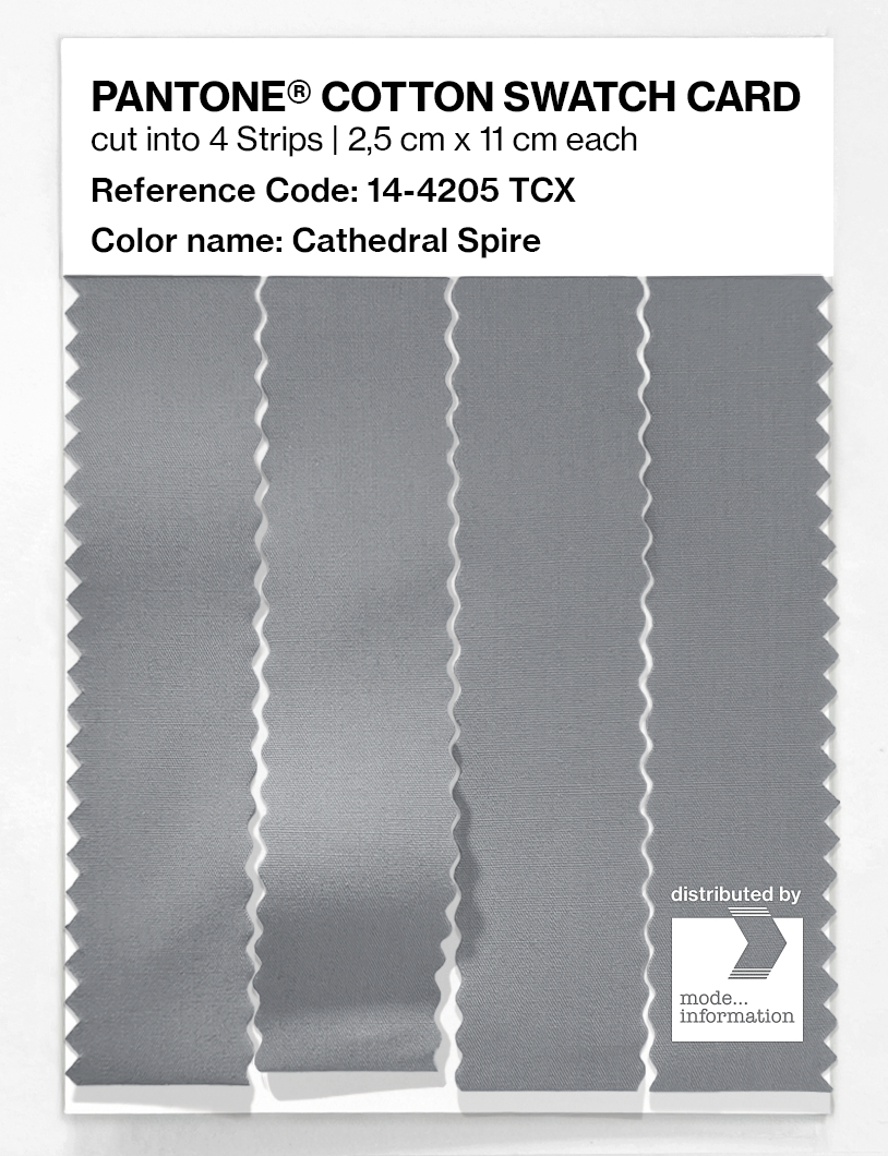 Product image 3 of the product “PANTONE® COTTON SWATCH CARD 14-4205 TCX Cathedral Spire ”