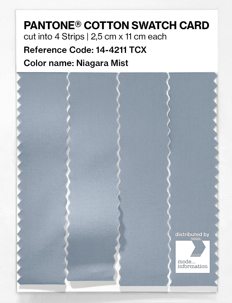 Product image 3 of the product “PANTONE® COTTON SWATCH CARD 14-4211 TCX Niagara Mist ”