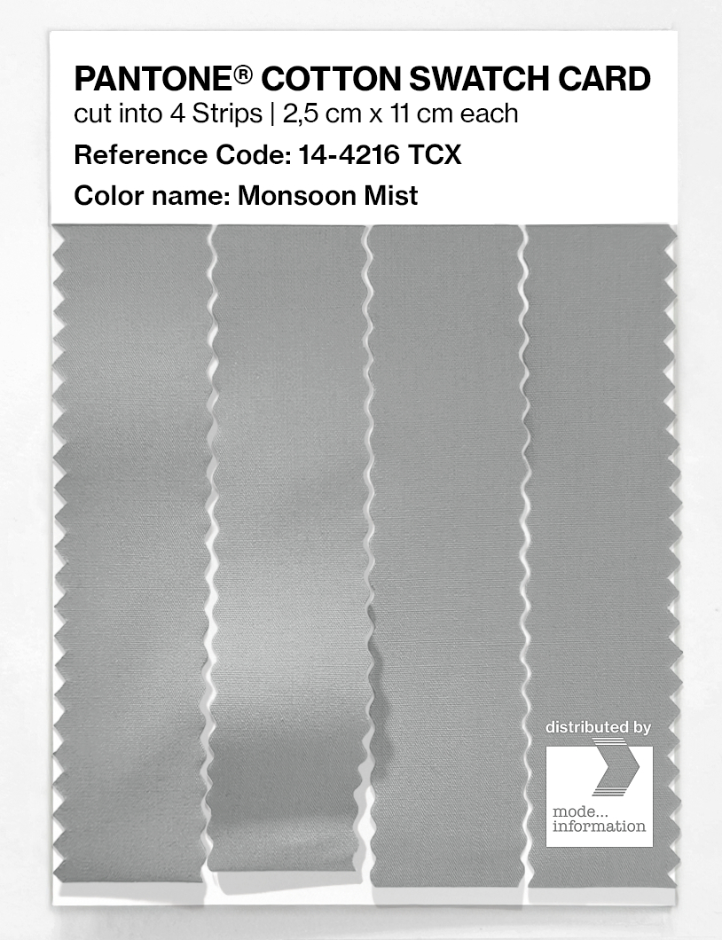 Product image 3 of the product “PANTONE® COTTON SWATCH CARD 14-4216 TCX Monsoon Mist ”