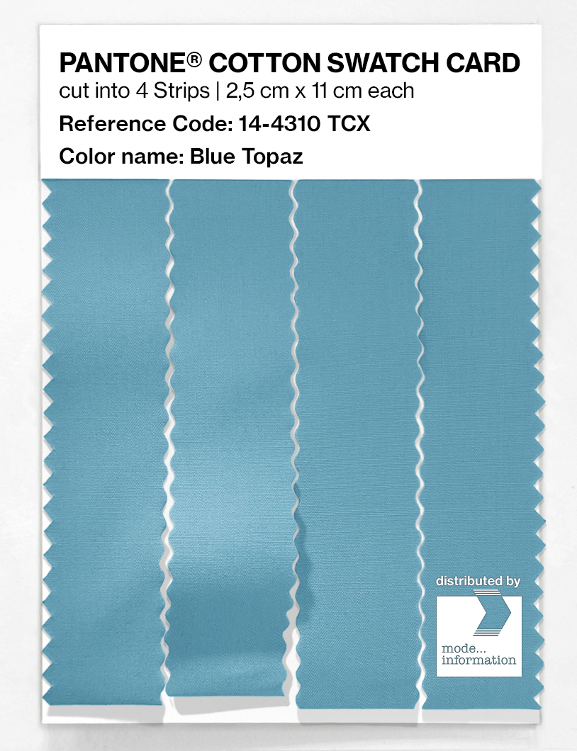 Product image 3 of the product “PANTONE® COTTON SWATCH CARD 14-4310 TCX Blue Topaz ”