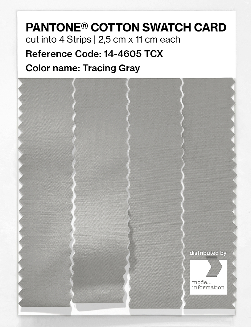 Product image 3 of the product “PANTONE® COTTON SWATCH CARD 14-4605 TCX Tracing Gray ”