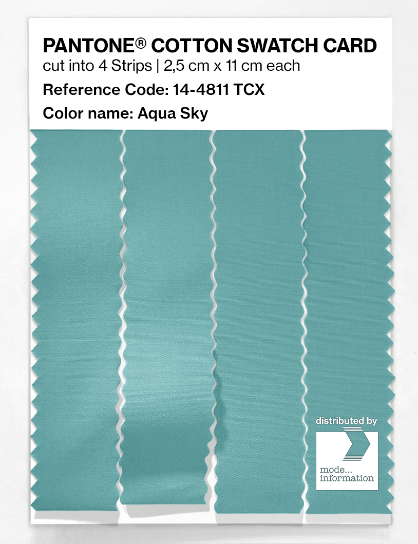 Product image 3 of the product “PANTONE® COTTON SWATCH CARD 14-4811 TCX Aqua Sky ”