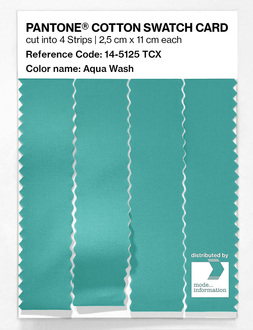 Product image 3 of the product “PANTONE® COTTON SWATCH CARD 14-5125 TCX Aqua Wash ”