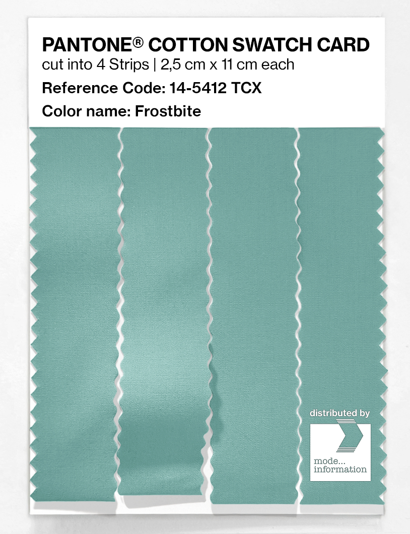 Product image 3 of the product “PANTONE® COTTON SWATCH CARD 14-5412 TCX Frostbite ”