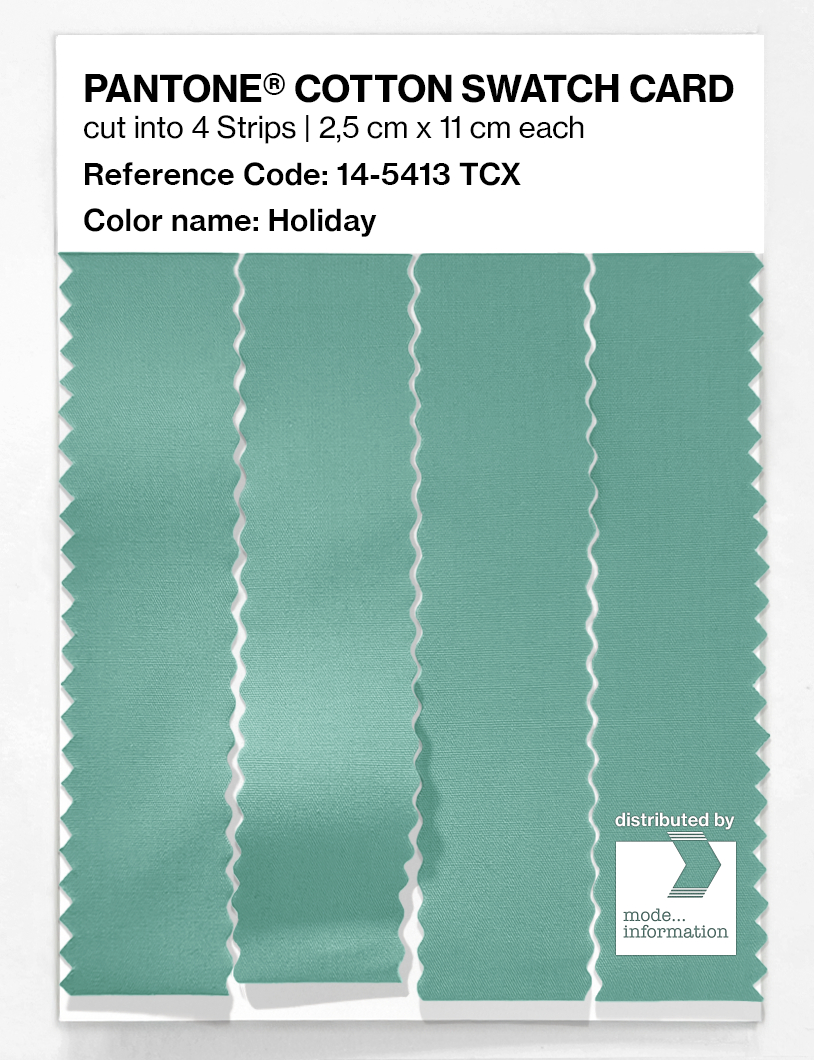 Product image 3 of the product “PANTONE® COTTON SWATCH CARD 14-5413 TCX Holiday ”