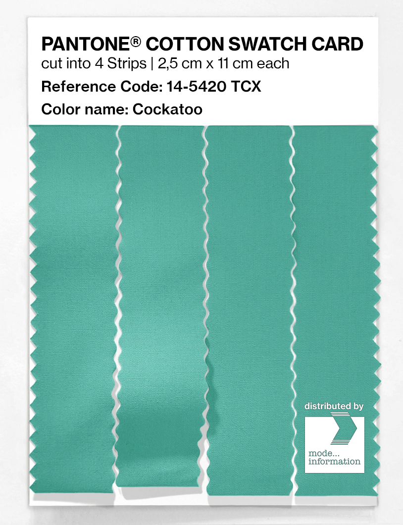 Product image 3 of the product “PANTONE® COTTON SWATCH CARD 14-5420 TCX Cockatoo ”