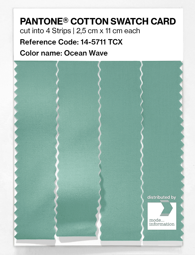 Product image 3 of the product “PANTONE® COTTON SWATCH CARD 14-5711 TCX Ocean Wave ”