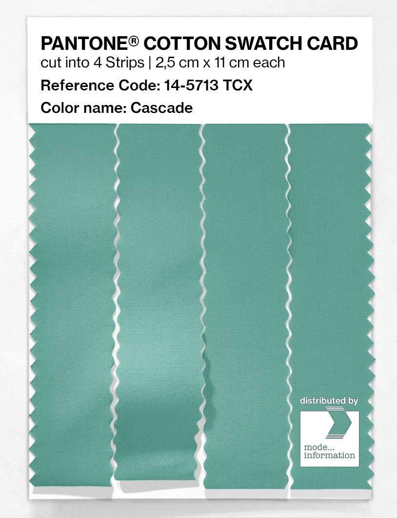 Product image 3 of the product “PANTONE® COTTON SWATCH CARD 14-5713 TCX Cascade ”