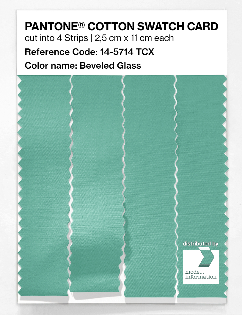 Product image 3 of the product “PANTONE® COTTON SWATCH CARD 14-5714 TCX Beveled Glass ”